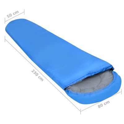 vidaXL sovepose 2 stk. 850 g 15 °C blå