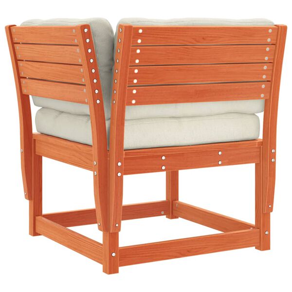 vidaXL loungesæt til haven 7 dele med hynder massivt fyrretræ