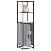 vidaXL skab 35,5x35x139 cm konstrueret træ grå sonoma-eg og metal