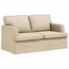 vidaXL Sofa 2 pcs Creme 144 x 80 x 85 cm Stof