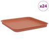 vidaXL Firkantet Blomsterbakke 24 stk. Mursten R&oslash;d 32 x 32 x 2,5 cm