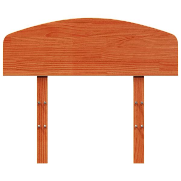 vidaXL sengegavl 100 cm massivt fyrretr&aelig; gyldenbrun