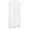 vidaXL buet gabionkurv 100x30x220/240 cm galvaniseret jern