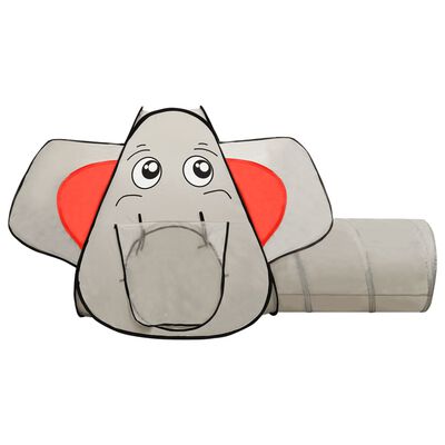 vidaXL legetelt til børn 174x86x101 cm 250 bolde elefant grå