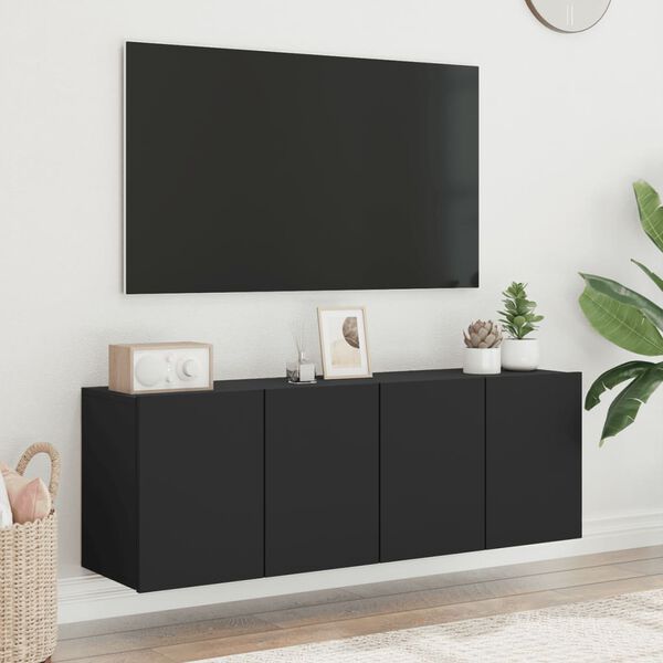 vidaXL v&aelig;gh&aelig;ngte tv-borde 2 stk. 60x30x41 cm sort