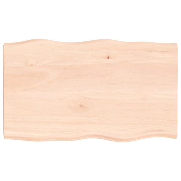 vidaXL bordplade 100x60x(2-4)cm naturlig kant ubehandlet massivt tr&aelig;