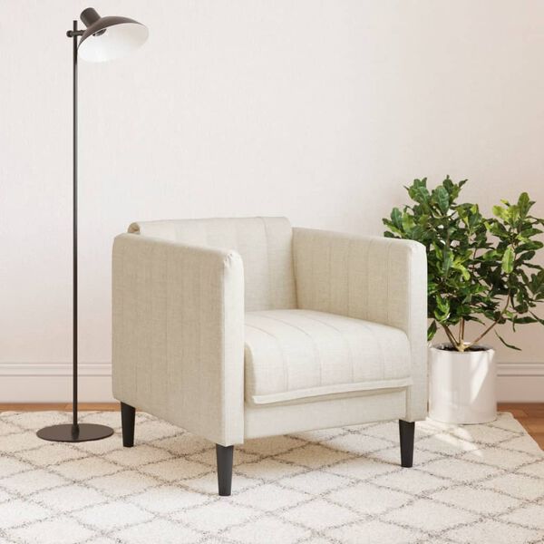 vidaXL sofastol stof cremefarvet