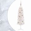 vidaXL Kunstigt slankt juletr&aelig; med julekugle 120 cm 150 LED'er