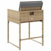 vidaXL havestole 4 stk. med hynder polyrattan blandet beige