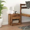 vidaXL sengebord med skuffe 39x28x41 cm antikt tr&aelig;