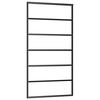 vidaXL skyded&oslash;r 102x205 cm sikkerhedsglas og aluminium sort