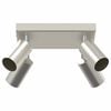 vidaXL Loftsspot med spotlights Nikkel 26 x 26 x 16 cm Metal