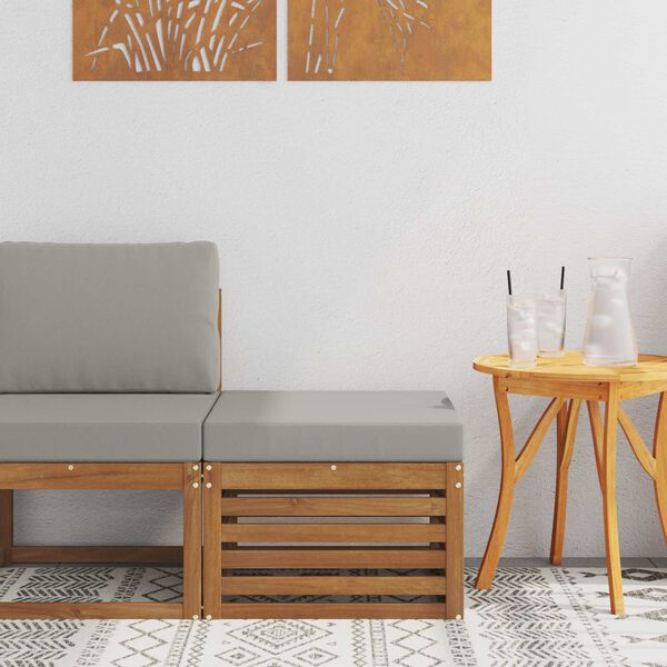 vidaXL Udend&oslash;rs puf Massivt Akacietr&aelig; Naturfarvet