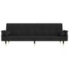 vidaXL sovesofa med hynder velour sort