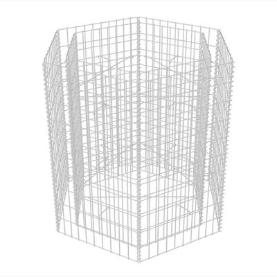 vidaXL sekskantet gabion-højbed 100x90x100 cm