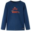 Lang&aelig;rmet T-shirt til b&oslash;rn str. 92 marinebl&aring;