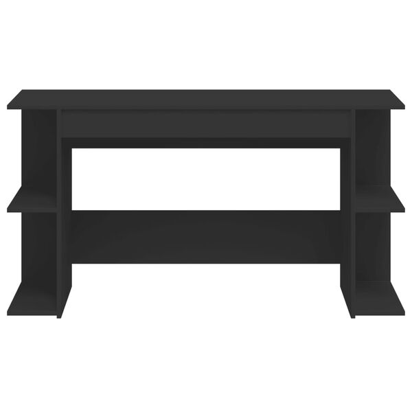 vidaXL skrivebord 140x50x75 cm konstrueret tr&aelig; sort