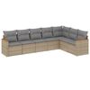 vidaXL sofas&aelig;t til haven 7 dele med hynder polyrattan beige