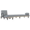 vidaXL L-formet sovesofa 260x140x70 cm stof lysegr&aring;
