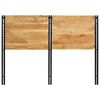 vidaXL sengegavl 140 cm massivt akacietr&aelig; og jern
