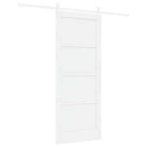 vidaXL Skyded&oslash;r ORKDAL Hvid 83 x 202 cm Massivt fyrretr&aelig;