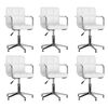 vidaXL drejelige spisebordsstole 6 stk. kunstl&aelig;der hvid