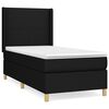 vidaXL kontinentalseng med madras 90x190 cm stof sort