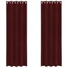 vidaXL M&oslash;rkl&aelig;gningsgardiner 2 pcs Vinr&oslash;d 140 x 225 cm Fl&oslash;jl