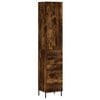 vidaXL skab 34,5x34x180 cm konstrueret tr&aelig; r&oslash;get egetr&aelig;