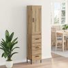 vidaXL Highboard Artisan Egetr&aelig; 34,5 x 34 x 180 cm Konstrueret tr&aelig;