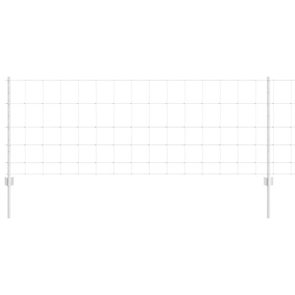 vidaXL Hegn med post S&oslash;lv 0,8 x 25 m St&aring;l