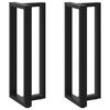 vidaXL barbordsben T-formet 2 stk. sort 50x35x(110-111) cm st&aring;l