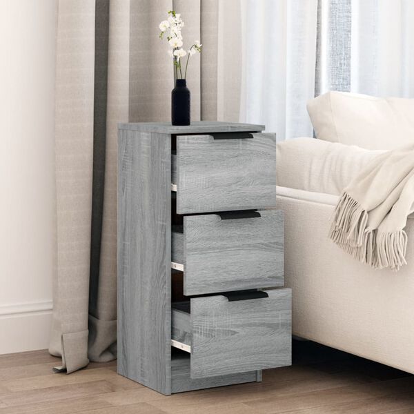 vidaXL skænk 30x30x70 cm konstrueret træ grå sonoma-eg