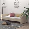 vidaXL daybed med madras og USB 90x200 cm stof cremefarvet