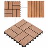 vidaXL Terrasse Flise 11 pcs Brun 30 x 30 cm WPC