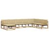 vidaXL Udend&oslash;rs sofagruppe med pude 8 pcs Hvid og Beige