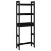 vidaXL toiletstativ 63x26x171 cm massivt fyrretr&aelig; sort