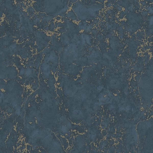DUTCH WALLCOVERINGS tapet Marble sort og guldfarvet