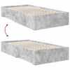 vidaXL Sengestel med hovedg&aelig;rde Beton Gr&aring; 100 x 200 cm Konstrueret tr&aelig;