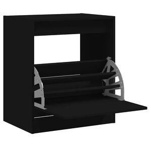 vidaXL skoreol 60x42x69 cm konstrueret tr&aelig; sort
