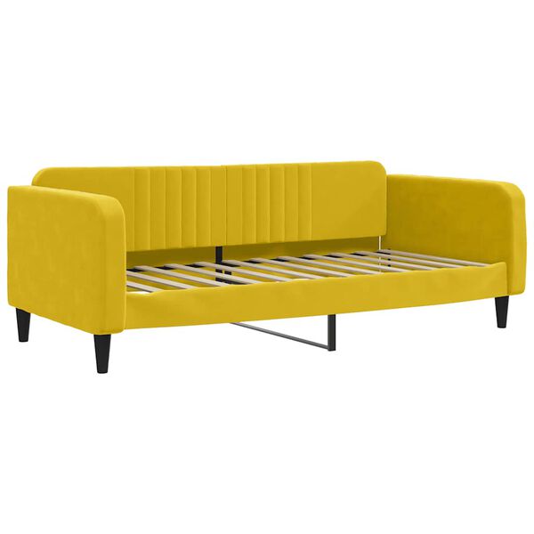 vidaXL daybed med madras 90x200 cm velour gul
