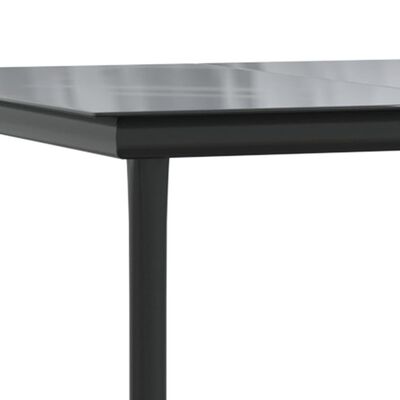 vidaXL spisebordssæt til haven 9 dele m. hynder polyrattan sort og grå