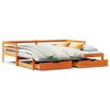 vidaXL daybed med udtr&aelig;k skuffer 80x200 cm massivt fyrretr&aelig; gyldenbrun