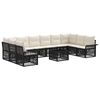 vidaXL Havesofa S&aelig;t 11 stk. 10-personers Sort polyrattan