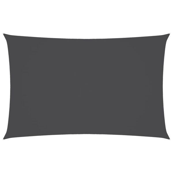 vidaXL solsejl 2,5x5 m rektangulær oxfordstof antracitgrå