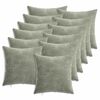 vidaXL Pudebetr&aelig;k 6 stk. HEERLEN Gr&oslash;n 35 x 35 cm Chenille Stof