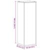 vidaXL Planteholder 2 pcs Sort eg 33 x 33 x 100 cm Konstrueret tr&aelig;
