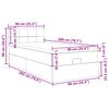 vidaXL ottoman seng med madras 90x200 cm stof cremefarvet