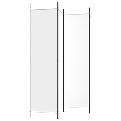 vidaXL 4-panels rumdeler 200x200 cm stof hvid
