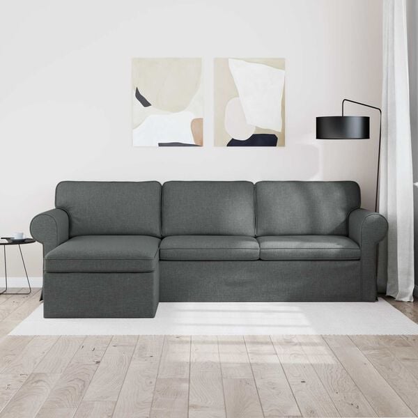 vidaXL Sofa M&oslash;rkegr&aring;